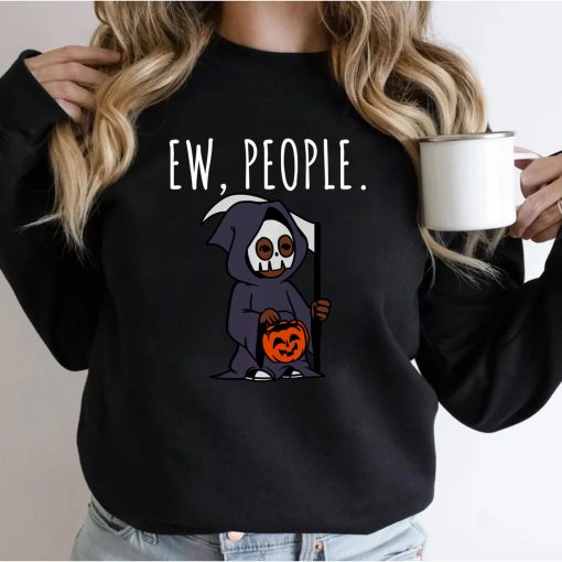 Ew People Halloween Pumpkin Pullover Hoodie