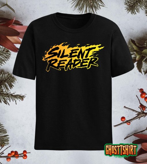 Flaming Silent Reader Design T-Shirt