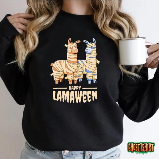 Funny Cute Llama – Happy Lamaween T-Shirt