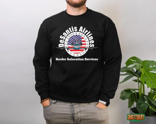 Funny DeSantis Airlines – Border Relocation Services T-Shirt