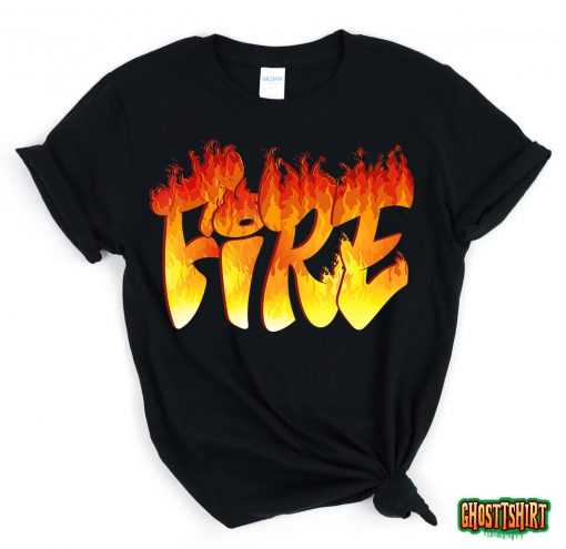Funny Fire and Ice Costume Halloween Family Matching Women T-Shirt