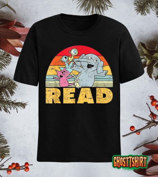 Funny Teacher Library Read Book Club Piggie Elephant Pigeons T-Shirt