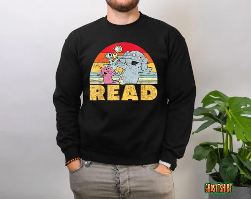 Funny Teacher Library Read Book Club Piggie Elephant Pigeons T-Shirt