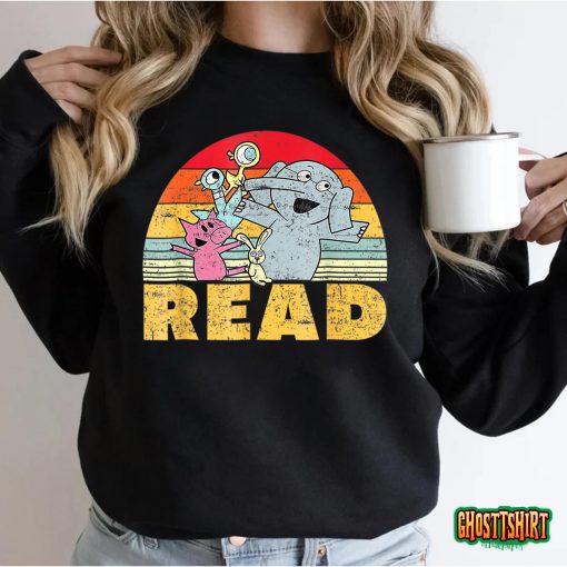 Funny Teacher Library Read Book Club Piggie Elephant Pigeons T-Shirt