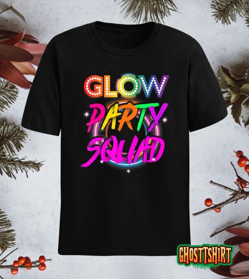 Glow Party Squad TShirt Paint Splatter Effect Glow Party T-Shirt