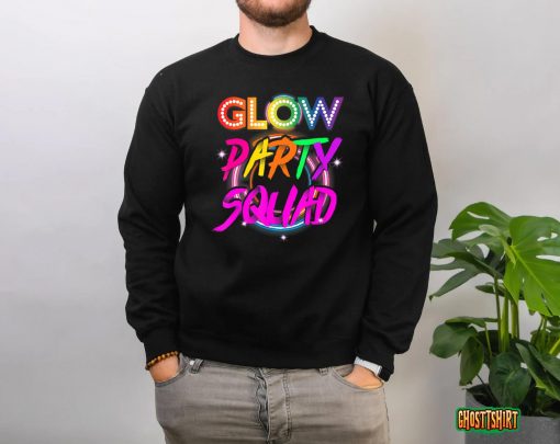 Glow Party Squad TShirt Paint Splatter Effect Glow Party T-Shirt