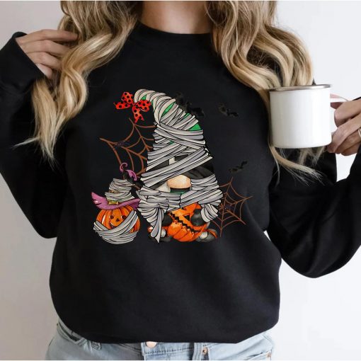 Gnome Mummy Halloween Costume Pumpkin Autumn Fall Holiday T-Shirt