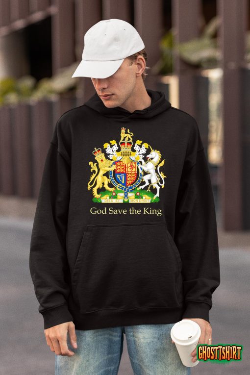 God Save the King Royal Coat of Arms Emblem Men Women T-Shirt