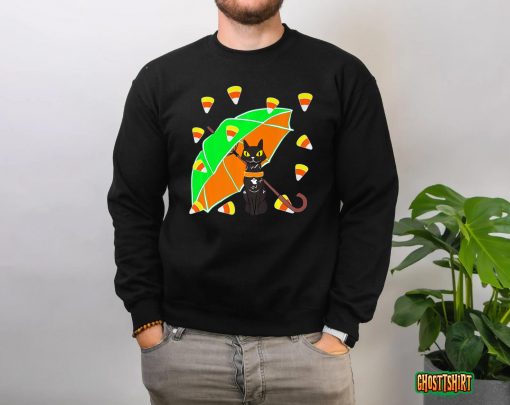 Halloween Candy Corn Trick Or Treat Kitty Premium T-Shirt
