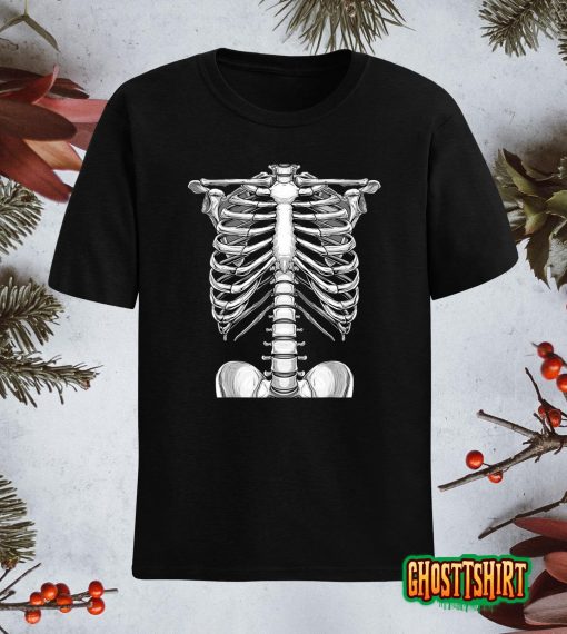 Halloween Costume Skeleton Rib Cage  Mens & Womens Horror T-Shirt