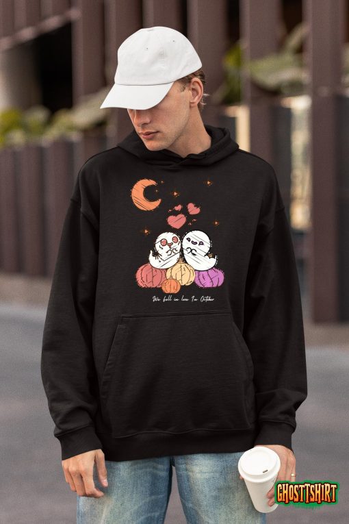 Halloween Ghost Lesbian Flag Colors Pride Sweatshirt