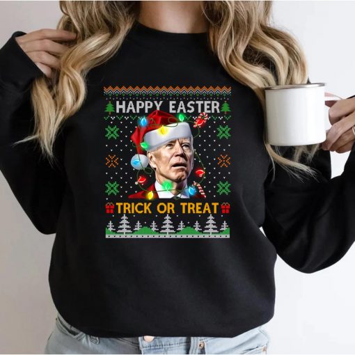Happy Easter Hlw Funny Joe Biden Christmas Ugly Sweatshirt