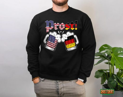 Happy Oktoberfest 2022 American German Munich Flag Prost T-Shirt