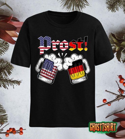 Happy Oktoberfest 2022 American German Munich Flag Prost T-Shirt