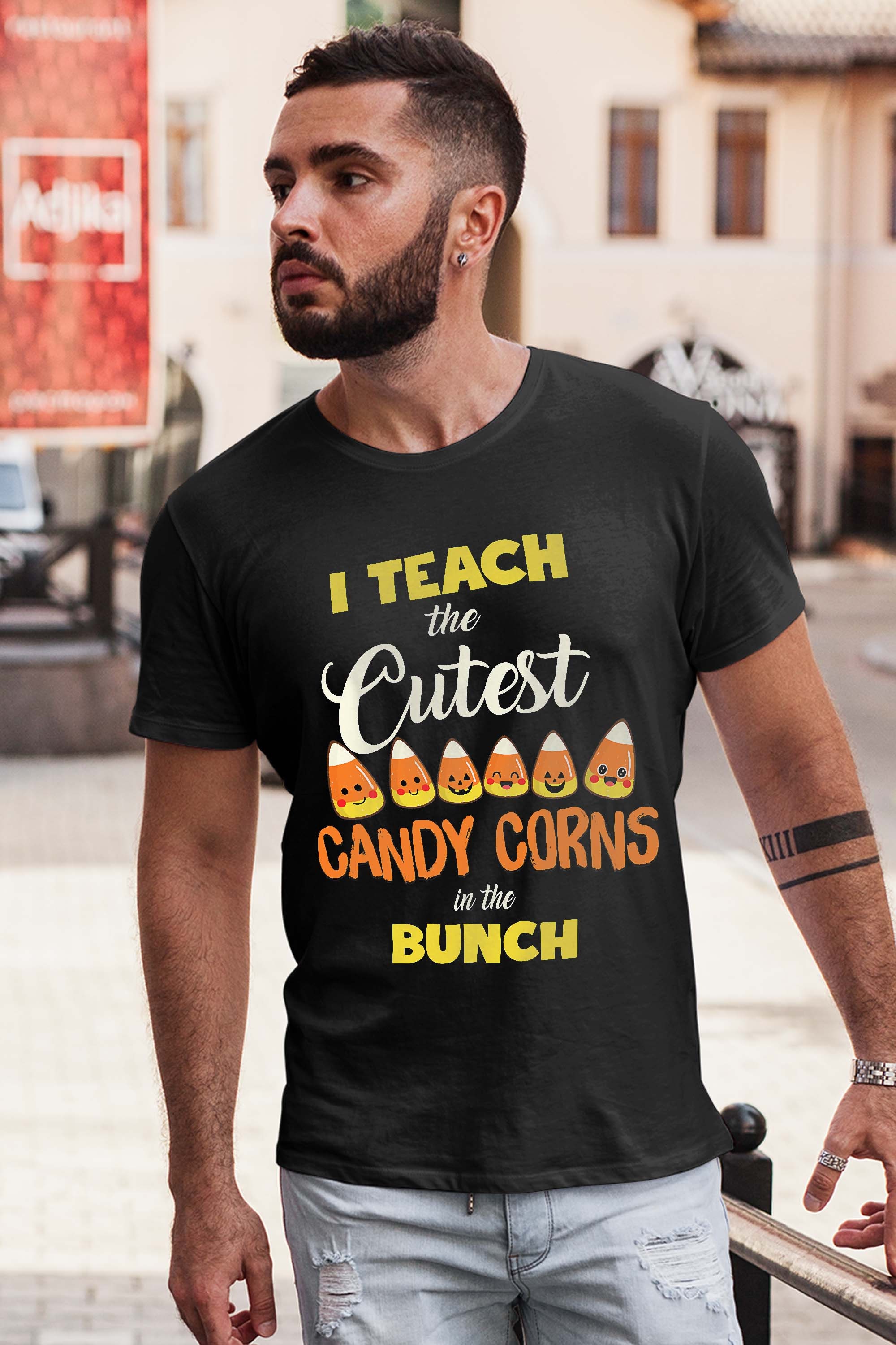I Teach The Cutest Candy Corn In The Patch Teacher Halloween T-Shirt