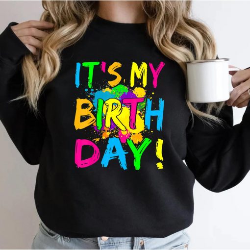 It’s My Birthday Boy Girl Let’s Glow Retro 80’s Party Outfit T-Shirt