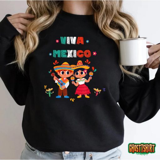 Kids Mexican Independence Day Maracas September 16 Toddler T-Shirt