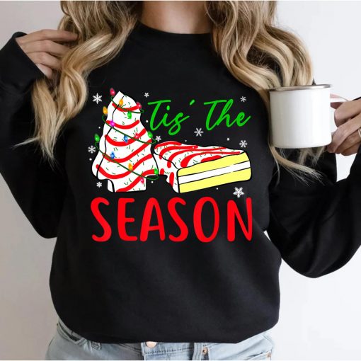 Little Tis’ The Season Christmas Tree Cakes Debbie Becky Jen Sweatshirt