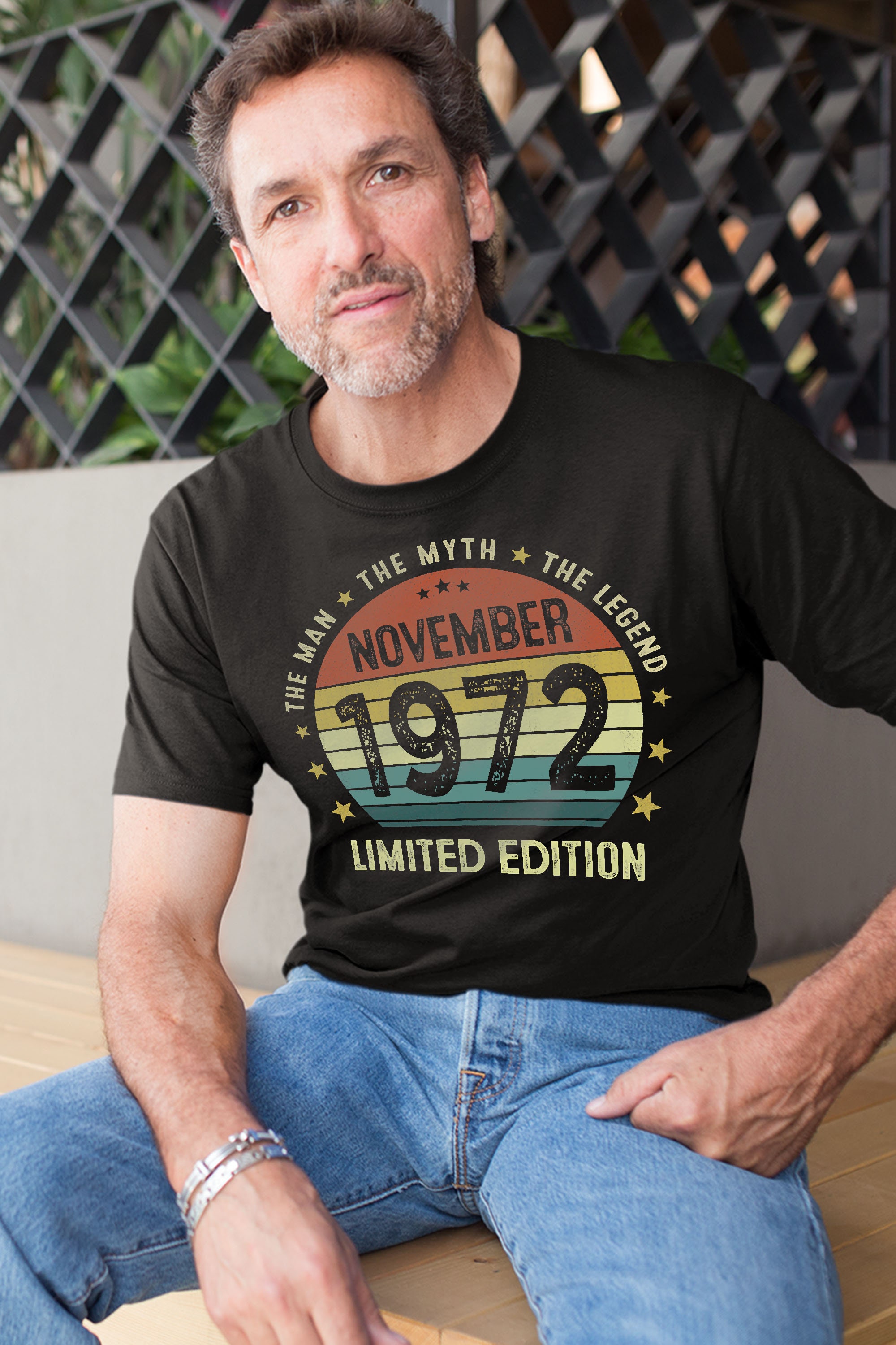 Mens 50 Years Old The Man Myth Legend November 1972 50th Birthday Gift T-Shirt