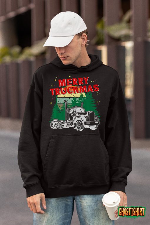 Merry Truckmas – Funny Christmas Trucker Premium Hoodie