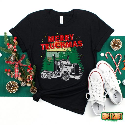 Merry Truckmas – Funny Christmas Trucker Premium Hoodie