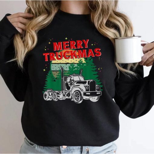 Merry Truckmas – Funny Christmas Trucker Premium Hoodie