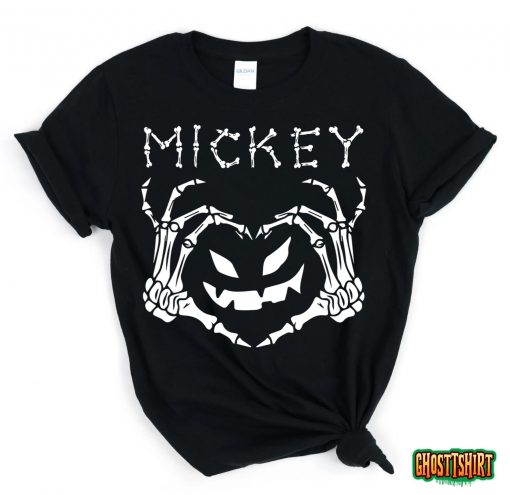 Mickey Name Personalized Costume Halloween Skeleton Gif Men T-Shirt