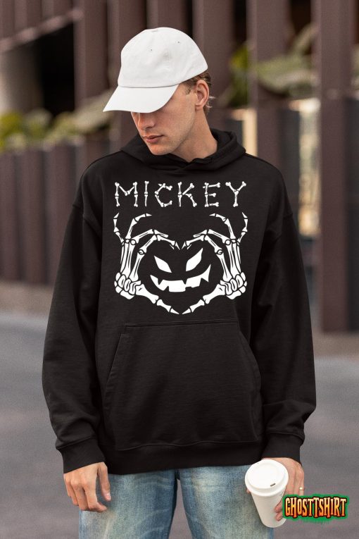 Mickey Name Personalized Costume Halloween Skeleton Gif Men T-Shirt