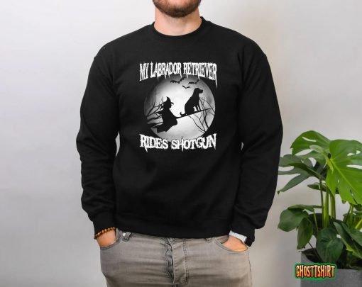 My Labrador Retriever Rides Shotgun Halloween T-Shirt