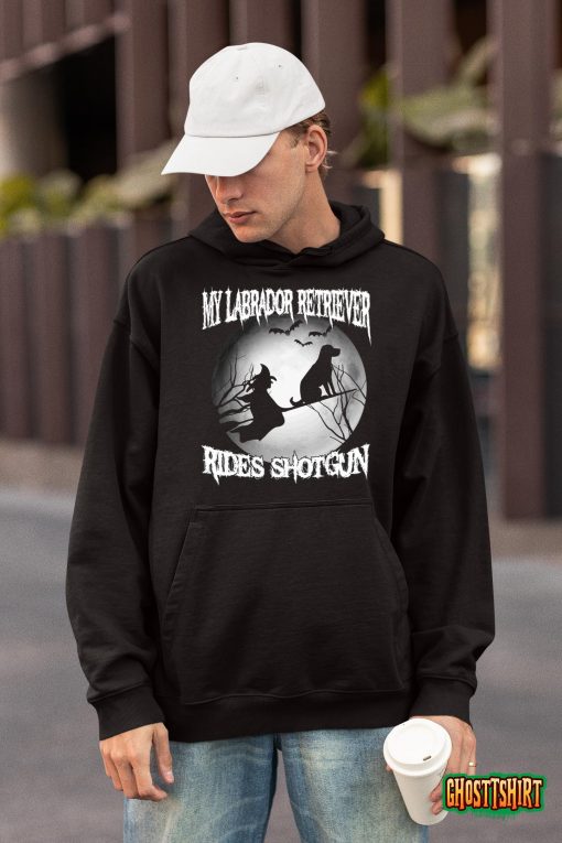My Labrador Retriever Rides Shotgun Halloween T-Shirt