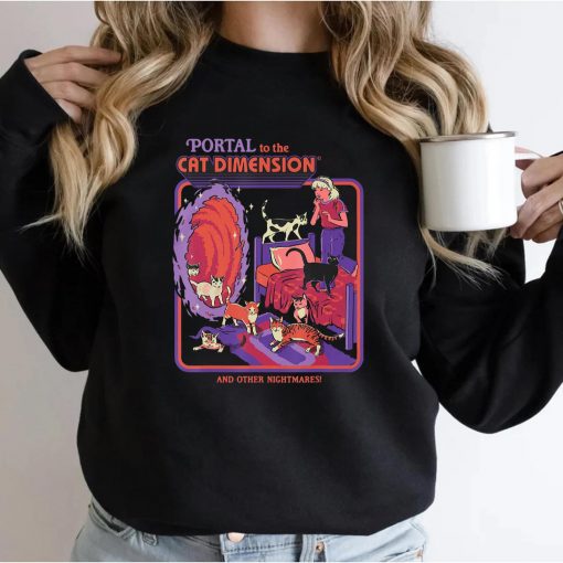 Portal To The Cat Dimension Halloween T-shirt