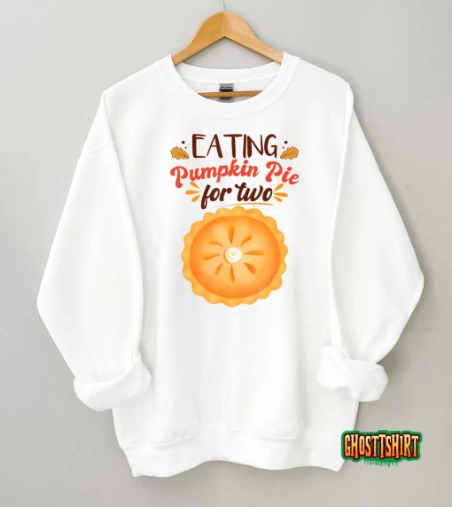 Pregnancy Announcement  Eating Pumpkin Pie For Two T-Shirt