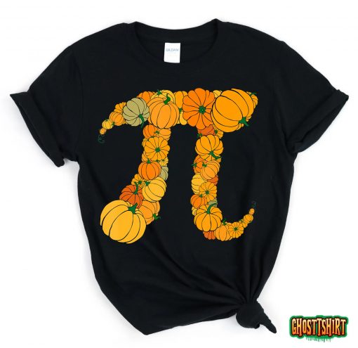 Pumpkin Pi Shirt Math School Retro Fall Halloween Teacher T-Shirt