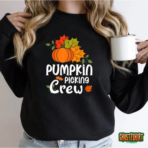 Pumpkin Picking Crew For Halloween Family Matching T-Shirt