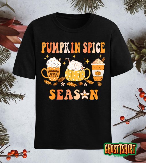 Pumpkin Spice Season Autumn Fall Vibes Pumpkin Spice Coffee T-Shirt