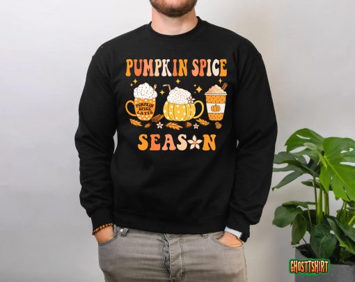 Pumpkin Spice Season Autumn Fall Vibes Pumpkin Spice Coffee T-Shirt