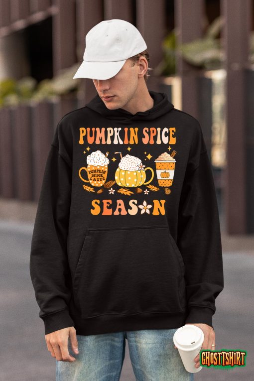 Pumpkin Spice Season Autumn Fall Vibes Pumpkin Spice Coffee T-Shirt