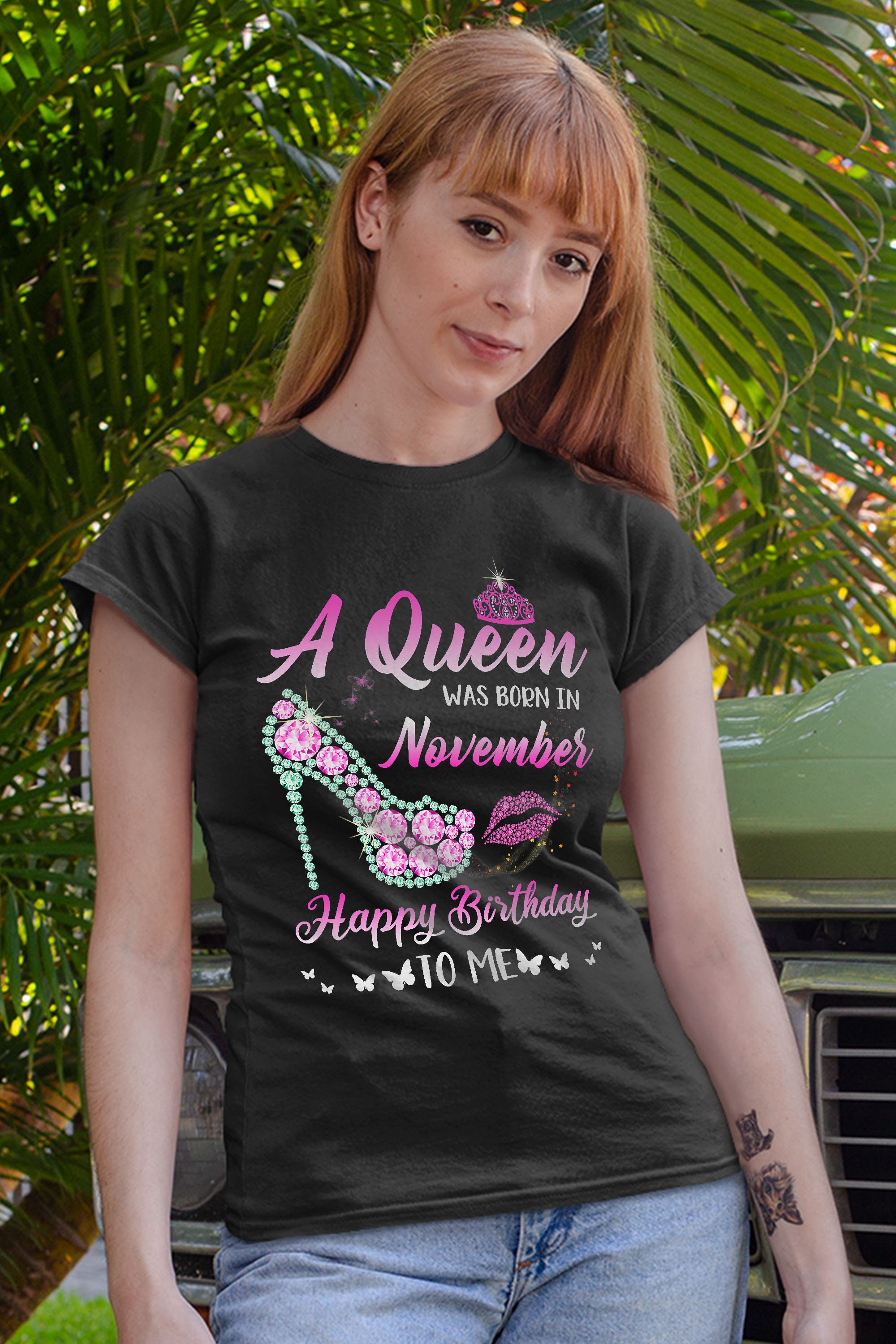 Queen was born in November Cute Funny Happy Birthday Gifts T-Shirt