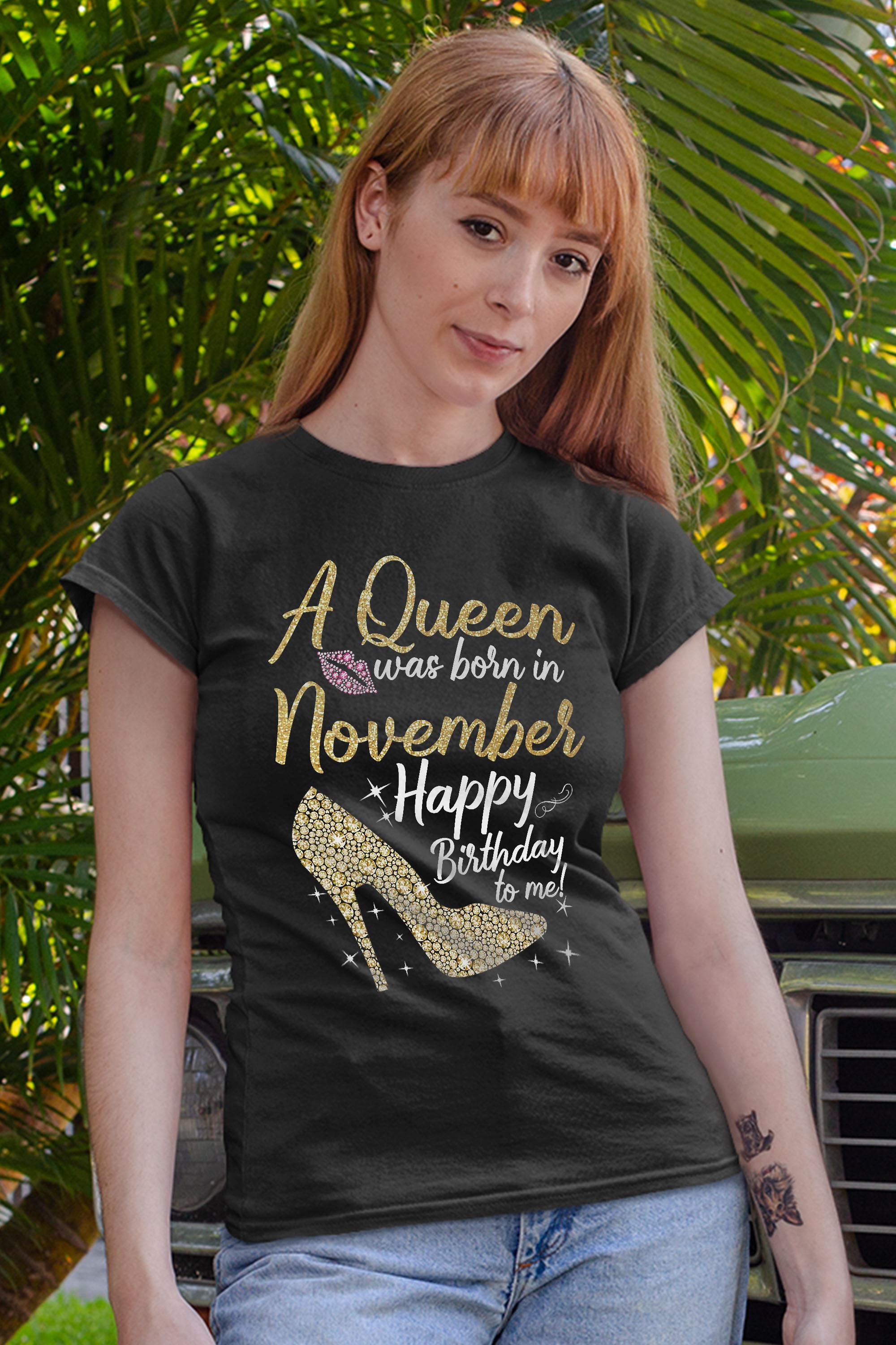 Queens Are Born In November Funny Birthday Gift Shirts for women T-Shirt