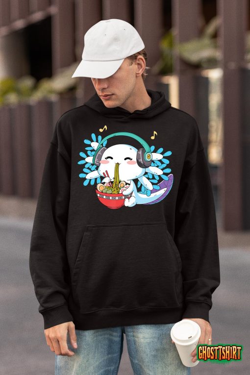 Ramen Axolotl Japanese Noodles Anime Otaku Nu Goth Girl Teen T-Shirt