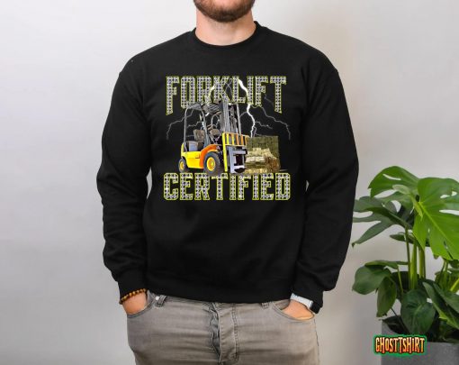 Retro Style Funny Forklift Operator Forklift Certified T-Shirt