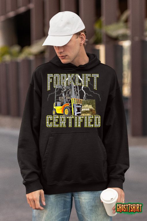 Retro Style Funny Forklift Operator Forklift Certified T-Shirt