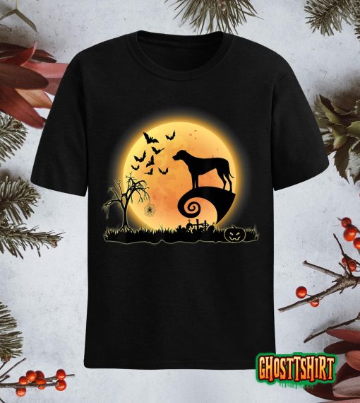 Rhodesian Ridgeback Scary Moon Dog Funny Halloween Costume T-Shirt