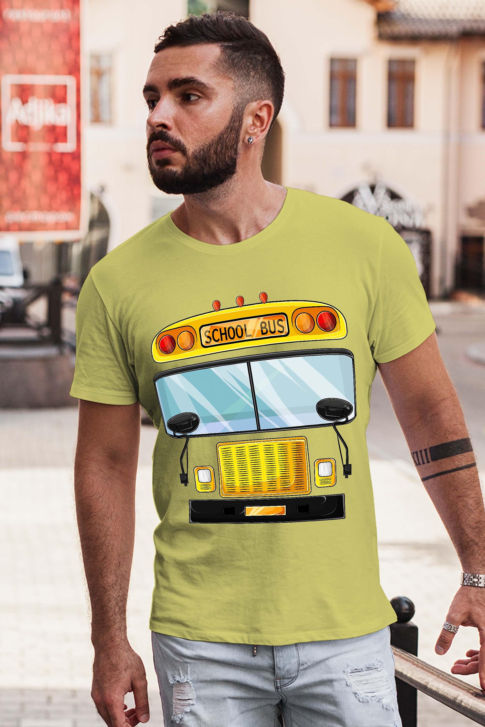 School Bus Halloween Costume Funny Bus Driver kids men women Gift T-Shirt
