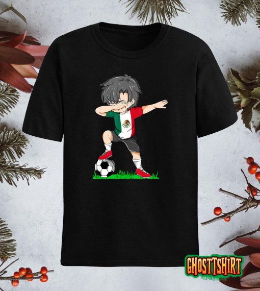 Soccer Mexico Jersey Shirt Mexican Flag Football Boys Men T-Shirt