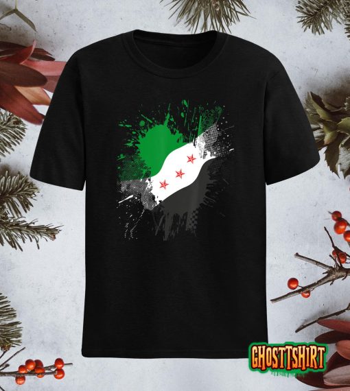 Syria Revolution Green Syrian Flag Free Syria T-Shirt