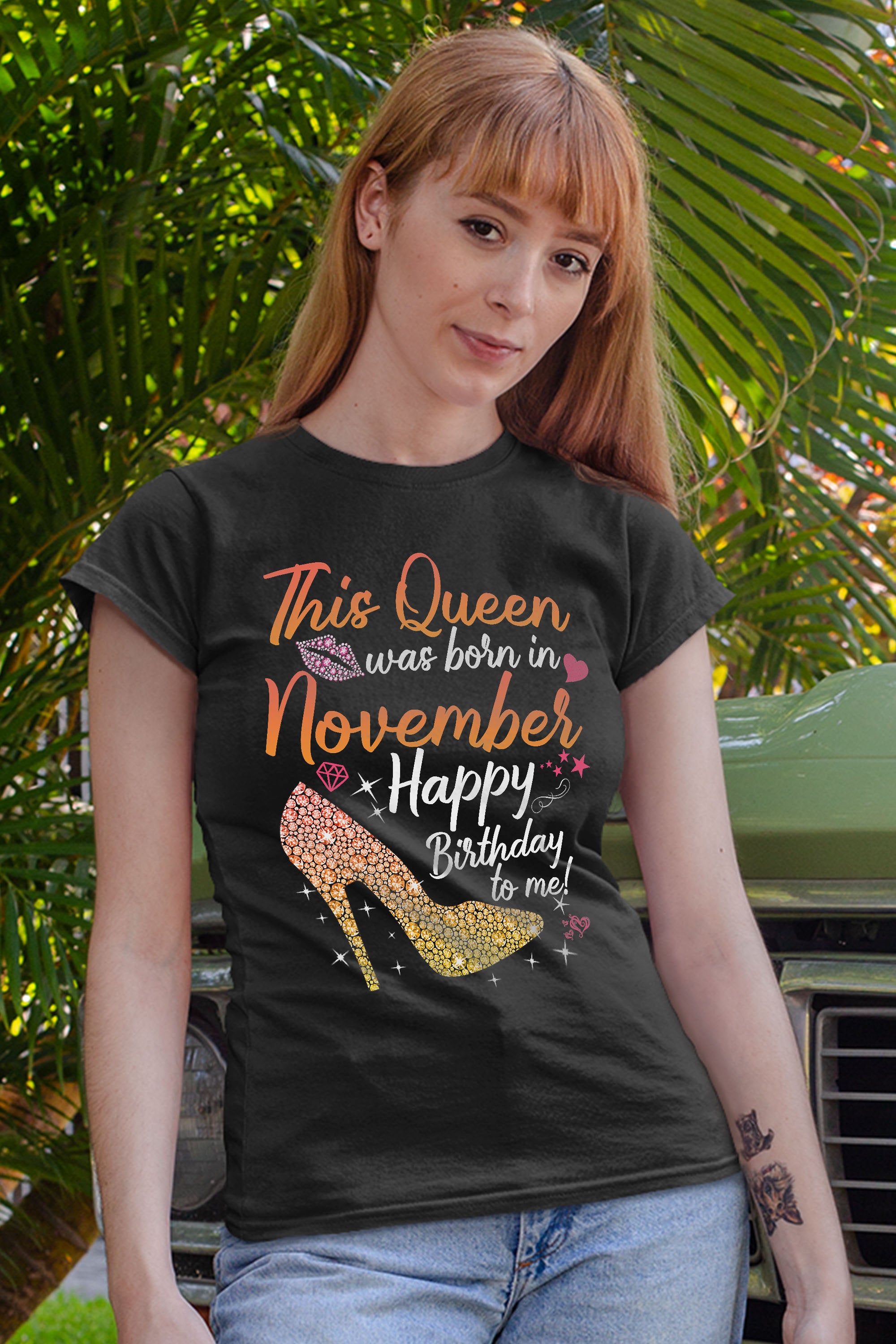 This Queen was Born In November Tee Birthday Gift Shirt for women T-Shirt