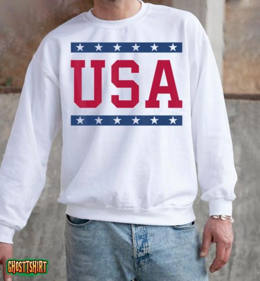 USA Shirt Women Men Kids Cool Patriotic American Flag Stars T-Shirt