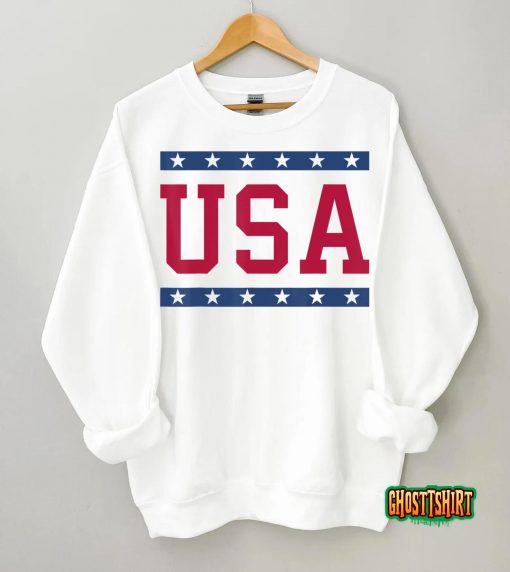 USA Shirt Women Men Kids Cool Patriotic American Flag Stars T-Shirt