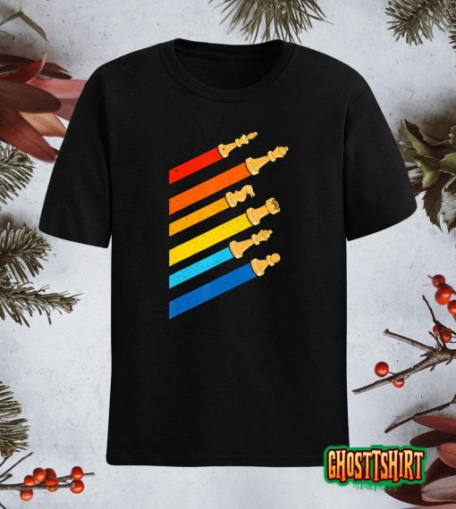 Vintage Colorful Chess Pieces T-Shirt